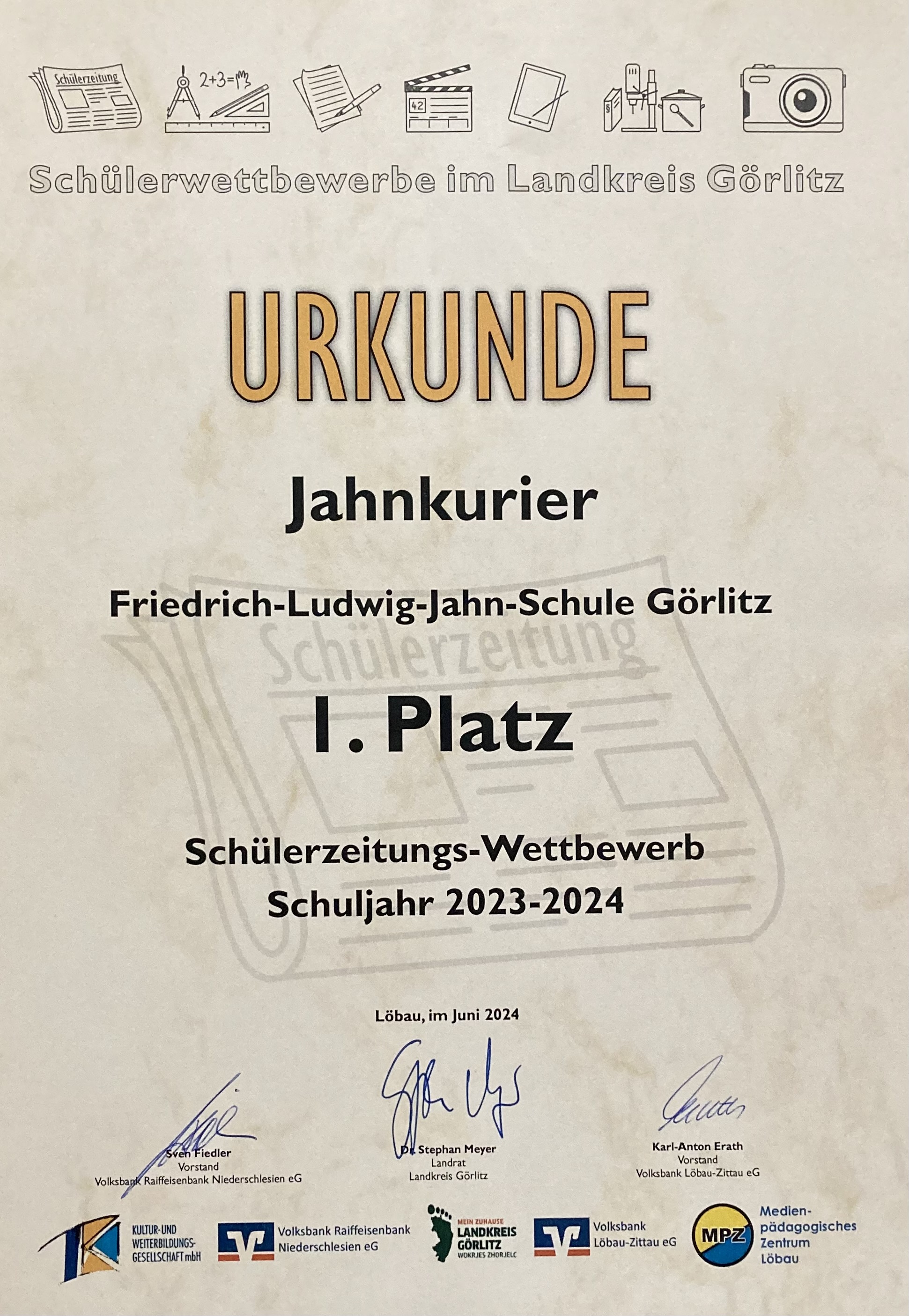 Jahnkurier Preisverleihung 2024